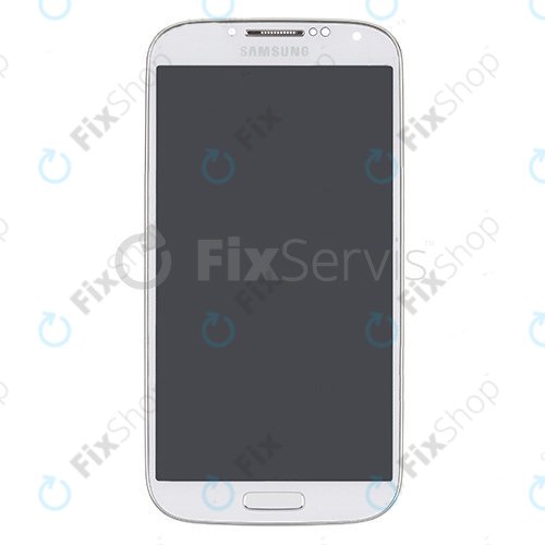 Samsung Galaxy S4 i9505 - LCD Display + Touchscreen Front Glas + Rahmen (White Frost) OLED
