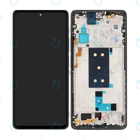 Xiaomi 11T - LCD Display + Touchscreen Front Glas + Rahmen (Meteorite Gray) - 560004K11R00 Genuine Service Pack