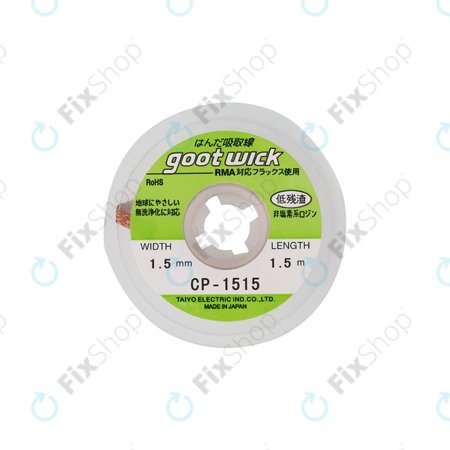 Goot CP-1515 - Konventionelle Entlötdochte - 1.5mm