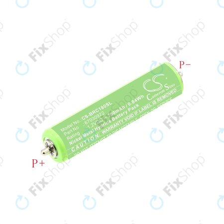 Akku batterie für Braun 1000, 180, 2000, 3000, 4735, 5411, Cruzer1, Cruzer Z20, 700mAh, Ni-MH, 1.2V, 67030922, HQ
