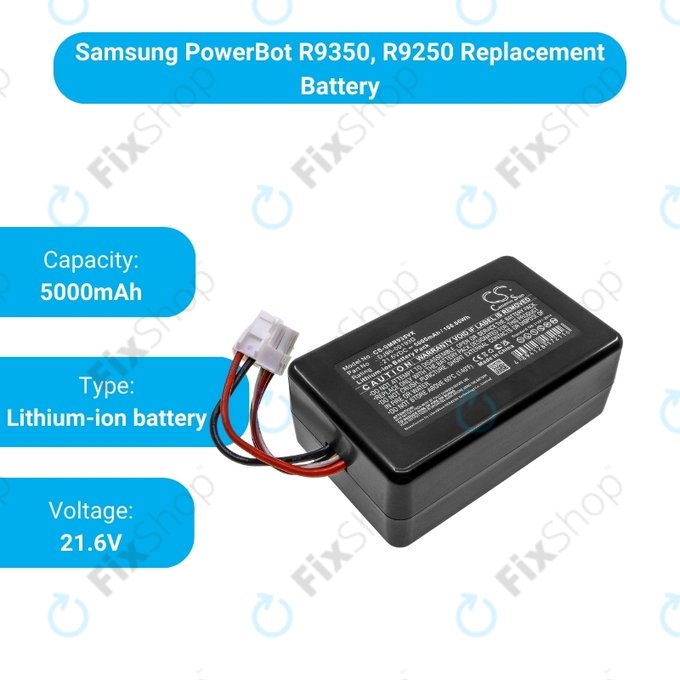Samsung PowerBot R9350, R9250 - Akku Batterie DJ96-00193D Li-Ion 21.6V 5000mAh HQ