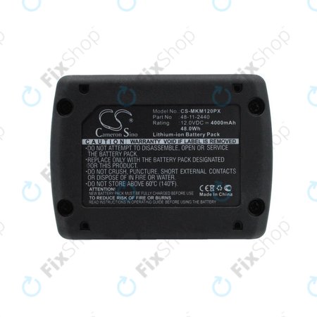 Akku batterie für Milwaukee M12 B4 Redlithium, 4000mAh, Li-Ion, 12V, 48-11-2440, HQ