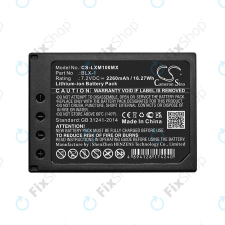 Batterie für Olympus OM SYSTEM OM-1, OM-1 Mirrorless, 2260mAh, Li-Ion, 7.2V, BLX-1, HQ