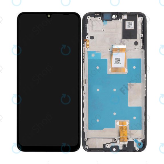 Honor X7a RKY-LX1 RKY-LX2 - LCD Display + Touchscreen Front Glas + Rahmen (Midnight Black) - 0235AENA Genuine Service Pack