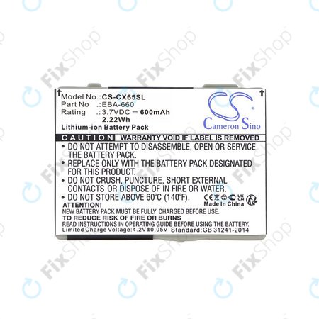 Akku batterie für Siemens M8, A31, CS66, SS66, 600mAh, Li-Ion, 3.7V, EBA-660, HQ