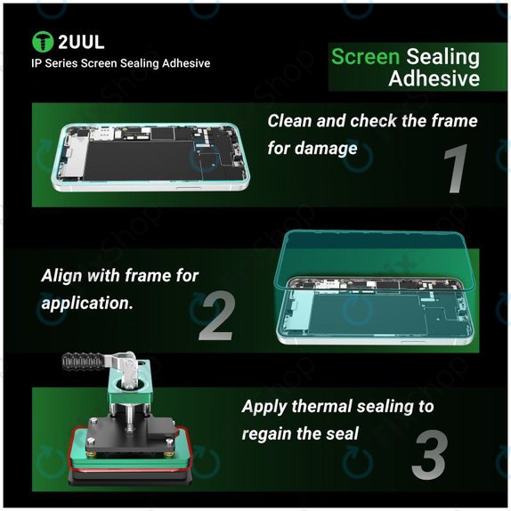 LCD Dichtungs-Klebestreifen für iPhone 12 Pro, 2UUL SA12P, (5Stk.)