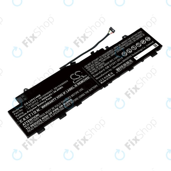 Akku batterie für Lenovo Ideapad 5 14, Xiaoxin Air 14 2020, 4900mAh, Li-Pol, 11.55V, 5B10W86957, HQ