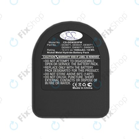 Akku batterie für Dewalt DCD940B2, DCD910KX, 1500mAh, Ni-MH, 12V, DC9071, DE9074, HQ