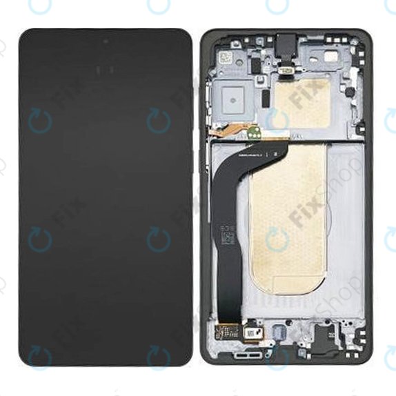 Samsung Galaxy S25 Edge - LCD Display + Touchscreen Front Glas + Rahmen (Titanium Jetblack) OLED