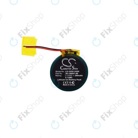 Batterie für Garmin Approach S1, S3, S4, Forerunner 110, 210, S1, 200mAh, Li-Ion, 3.7V, 361-00047-00, HQ