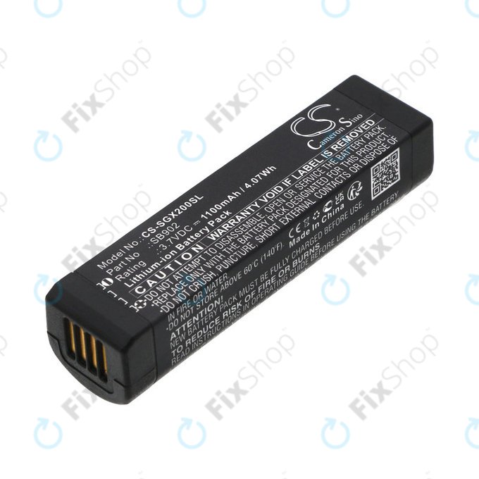 Batterie für Shure GLXD1, 2, MXW2, 1100mAh, Li-Ion, 3.7V, SB902, HQ
