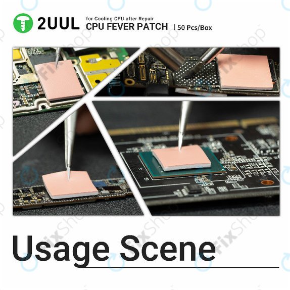 CPU Wärmeleitpad, Kühlung, 2UUL SC09, 17x15x1.5mm