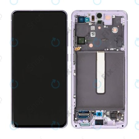 Samsung Galaxy S21 FE G990B - LCD Display + Touchscreen Front Glas + Rahmen (Violet) - GH82-26414D, GH82-26420D, GH82-26590D Genuine Service Pack