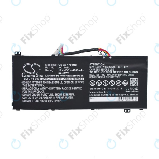 Akku batterie für Acer Aspire Vn7, V15 Nitro, Spin 3, 4600mAh, Li-Pol, 11.4V, AC14A8L, HQ