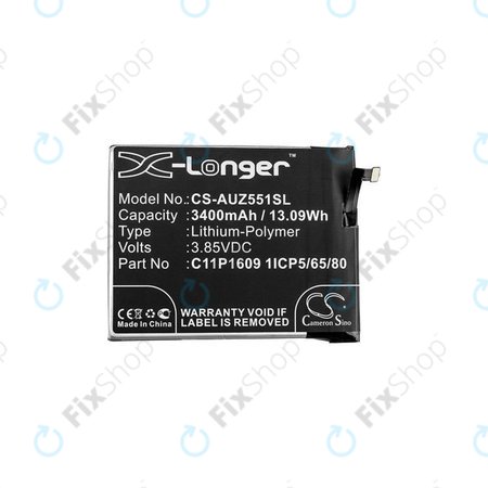 Asus Zenfone 3 Max ZC553KL (X00DD), 4 Max ZC554KL (X00ID) - Akku Batterie C11P1609 3400mAh HQ