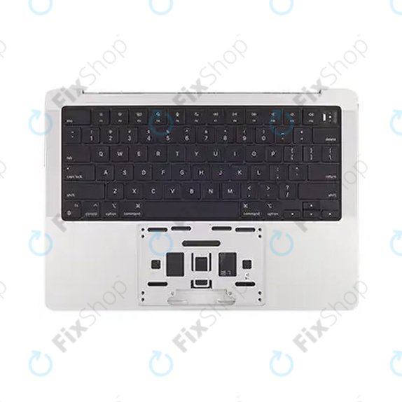 Oberer Tastaturrahmen für MacBook Pro 14", A2918 (2023), mit US-Tastatur und Akku, Silver, 661-35709, Genuine Apple