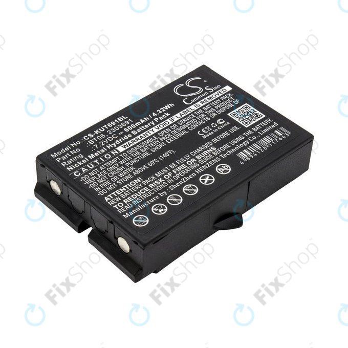 Akku batterie für Ikusi TM60, 61, 62, 600mAh, Ni-MH, 7.2V, BT06, HQ