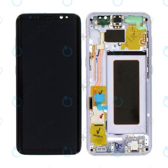 Samsung Galaxy S8 G950F - LCD Display + Touchscreen Front Glas + Rahmen (Burgundy Red) - GH97-20457C, GH97-20473C, GH97-20458C, GH97-20629C Genuine Service Pack