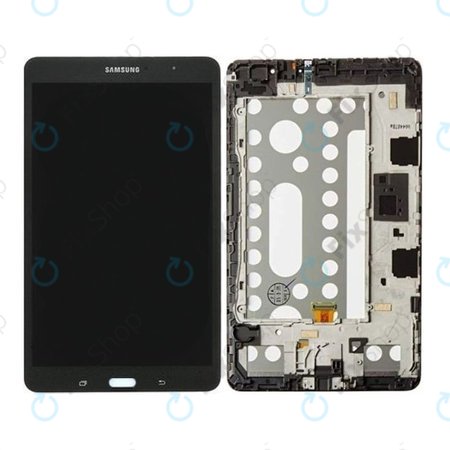 Samsung Galaxy Tab 4 Pro 8.4 T320 - LCD Display + Touchscreen Front Glas + Rahmen (Black) - GH97-15556B Genuine Service Pack