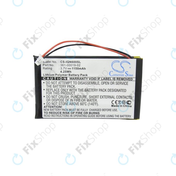 Batterie für Garmin Nüvi 660, 660 FM, 1150mAh, Li-Pol, 3.7V, 361-00019-02, HQ