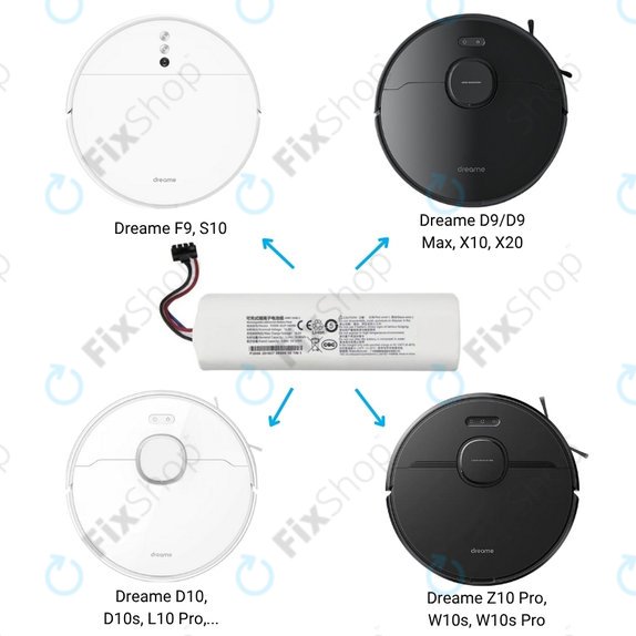 Xiaomi Dreame-series - Akku Batterie P1904-4S2P-MM Li-Ion 5200mAh