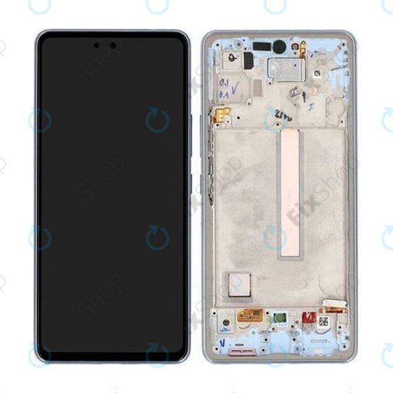 Samsung Galaxy A53 5G A536B - LCD Display + Touch Screen + Frame (Awesome Blue) - GH82-28024C, GH82-28025C Genuine Service Pack