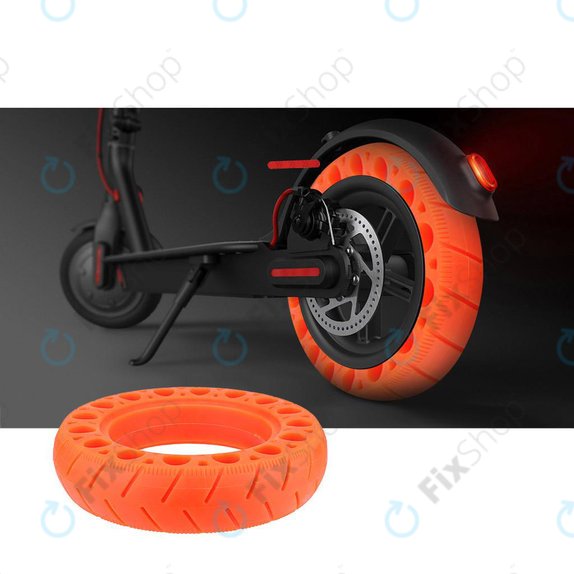 Xiaomi Mi Electric Scooter 1S, 2 M365, Essential, Pro, Pro 2 - Dauerhaft Schlauchloser Vollgummireifen (Typ 1) (Red)