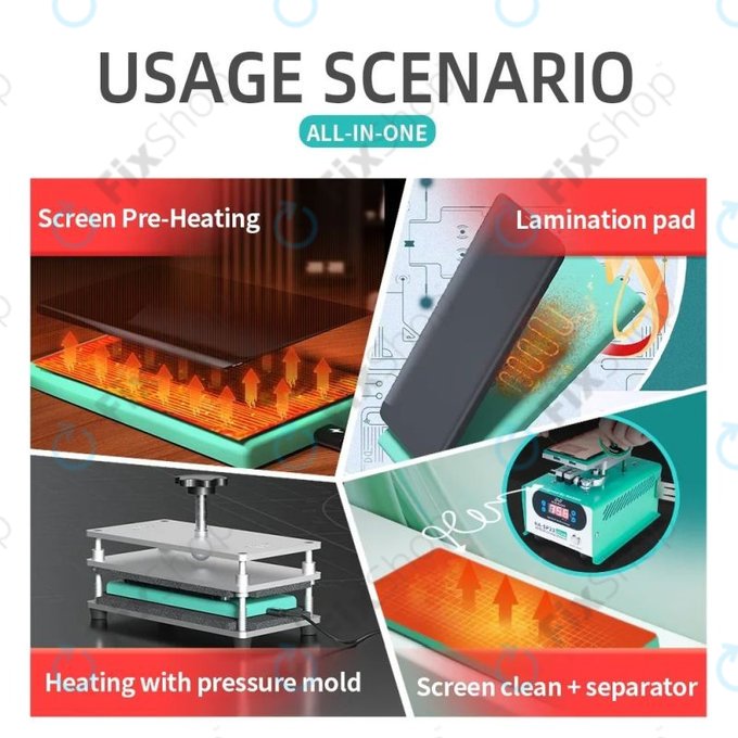 Nasan - Kompakte Heizmatte für die Demontage von LCD-Bildschirmen