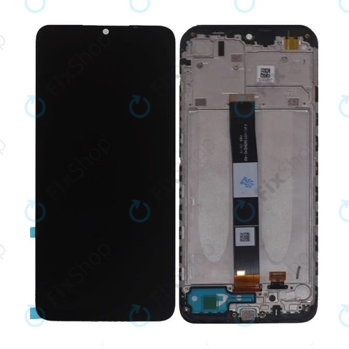 Xiaomi Redmi 9A - LCD Display + Touchscreen Front Glas + Rahmen (Black) TFT