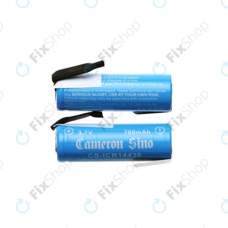 Akku batterie 14430 mit Montageplatten, 650mAh, Li-Ion, 3.7V, HQ