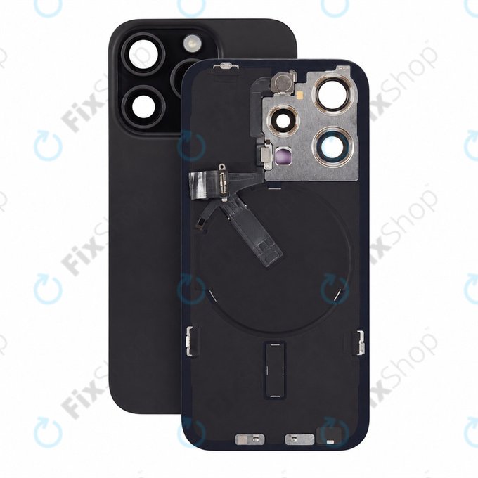 Glas der Rückabdeckung für iPhone 15 Pro, Black Titanium, Pulled A