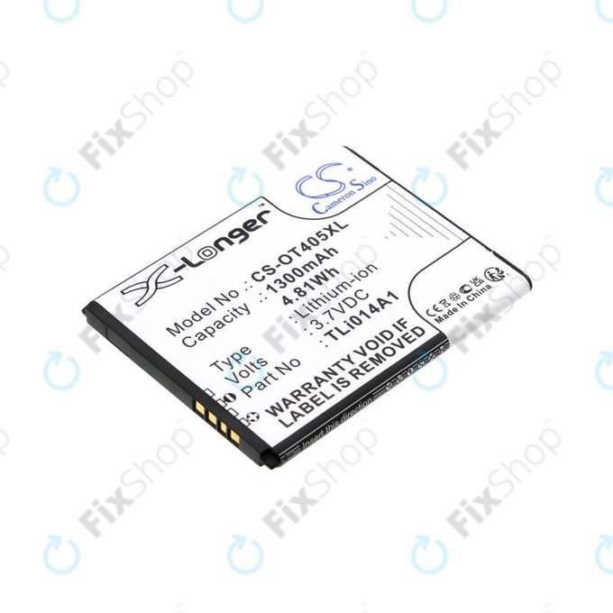 Akku batterie für Alcatel OneTouch Evolve, 1300mAh, Li-Ion, 3.7V, TLi014A1, HQ