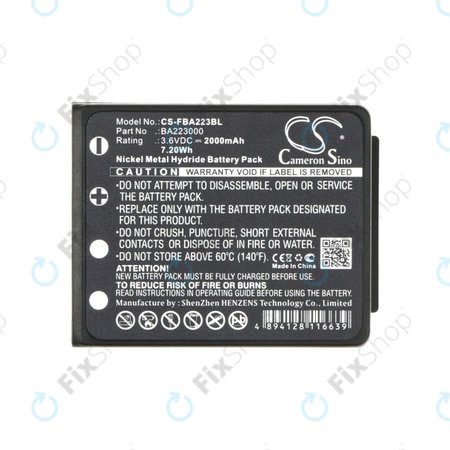 HBC Radiomatic Keynote, Linus 4, Micron 4, 5, 6, 7, Patrol D, Quadrix, Vector Pro - Akku Batterie BA223000, BA223030, FUB6 2000mAh HQ