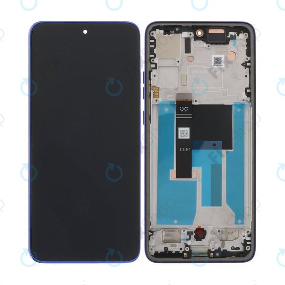 Motorola Edge 50 Neo - LCD Display + Touchscreen Front Glas + Rahmen (Nautical Blue) OLED