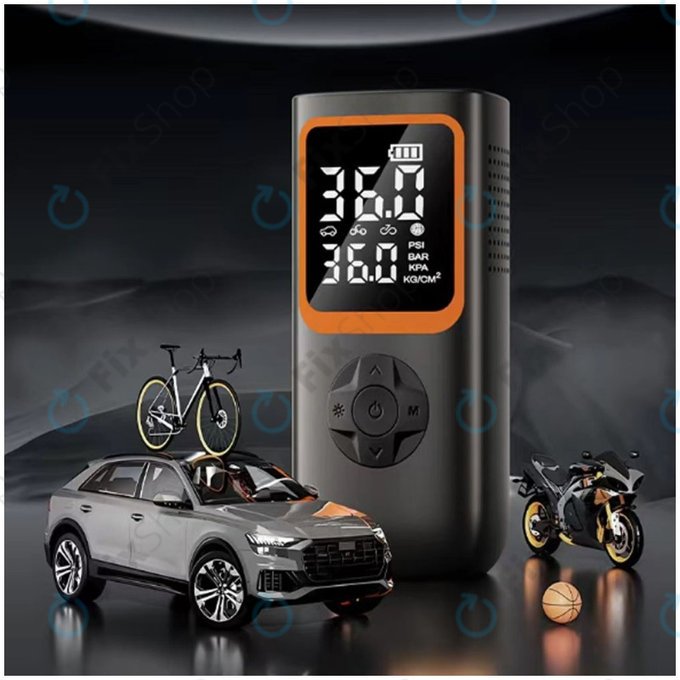 Tragbarer Elektrischer Luftkompressor mit Zubehör (11.1V, 2000mAh)