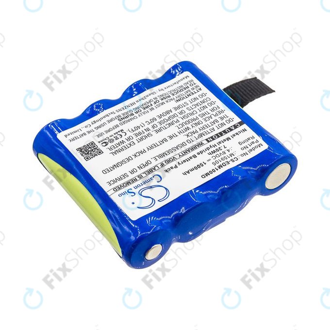Akku batterie für Edan Cs-01, Edan H100, Edan H100b, Edan H100n, 1500mAh, Ni-MH, 4.8V, 4XNR49AA1500P, HQ