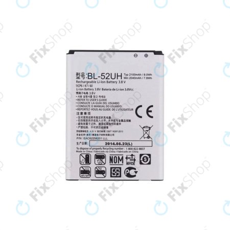 LG L70 D320N, Spirit H440, L65 D280 - Akku Batterie BL-52UH 2100mAh