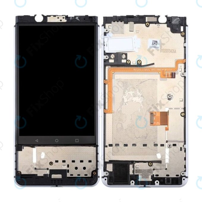 Blackberry Keyone - LCD Display + Touchscreen Front Glas + Rahmen (Black) TFT