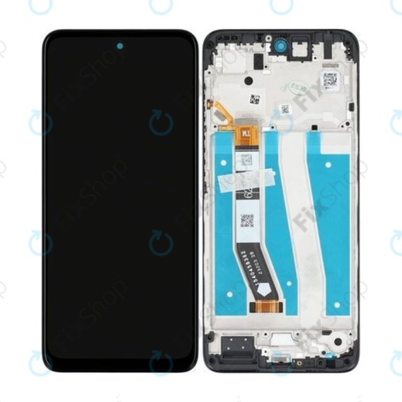 Motorola Moto G14 XT2341 - LCD Display + Touchscreen Front Glas + Rahmen (Black) - 5D68C23075 Genuine Service Pack