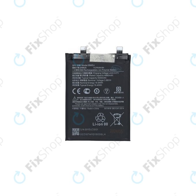 Xiaomi Redmi Note 13 Pro+ 23090RA98C - Akku Batterie BM5U 5000mAh - 1330103000037B Genuine Service Pack