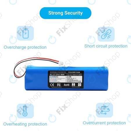 Xiaomi Roidmi EVE Plus, Viomi, Lydsto, Proscenic, Tefal - Akku Batterie XJT-2P4S-6800 Li-Ion 14.4V 6800mAh