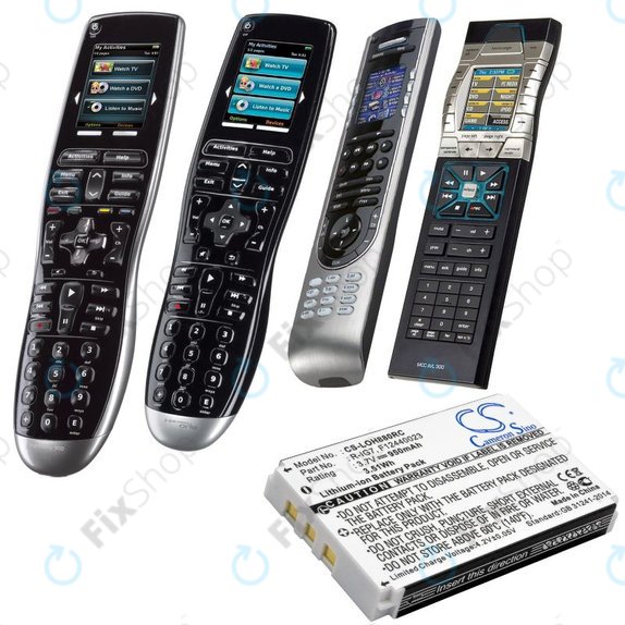 Akku batterie für Logitech Harmony 720, 780, 880, 890, 900, 950mAh, Li-Ion, 3.7V, R-IG7, HQ