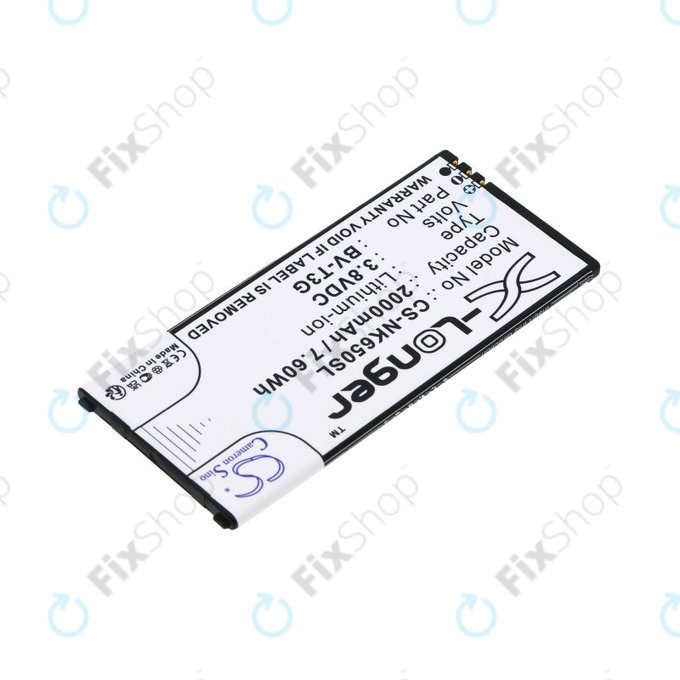 Akku batterie für Nokia Lumia 650, 2000mAh, Li-Ion, 3.8V, BV-T3G, HQ