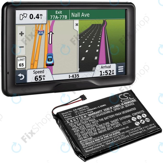 Batterie für Garmin Nüvi 2757, 1500mAh, Li-Ion, 3.7V, 361-00066-00, HQ