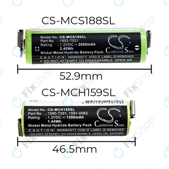 Akku batterie für Moser Easy Style 1881, 2000mAh, Ni-MH, 1.2V, 1852-7531, HQ
