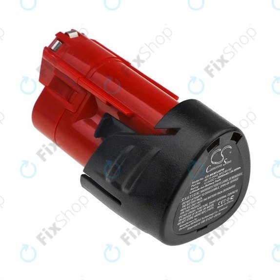 Akku batterie für Milwaukee C12, M12, 2000mAh, Li-Ion, 12V, 48-11-2440, HQ