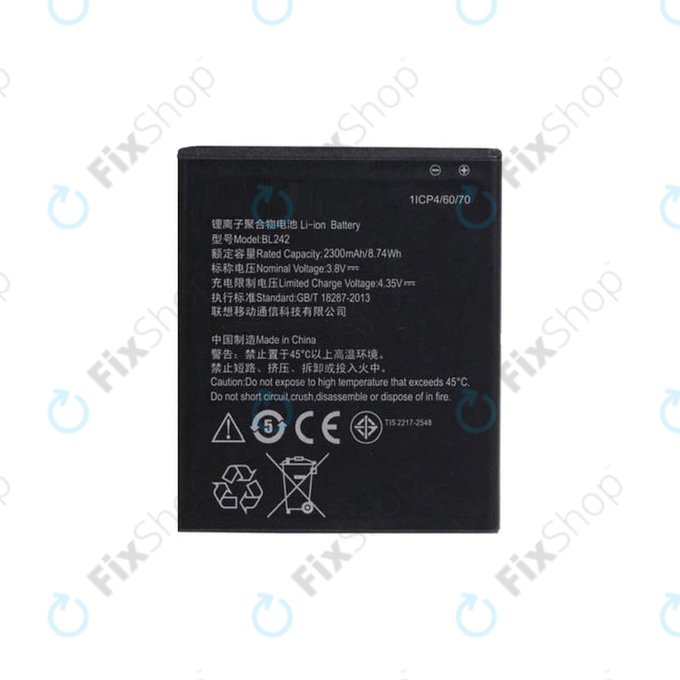 Lenovo A6000, Vibe C A2020 - Akku Batterie BL242 2300mAh