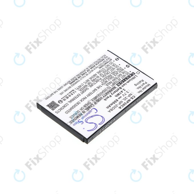 Batterie für Casio Exilim Card Ex-S880, 650mAh, Li-Ion, 3.7V, NP-20, HQ