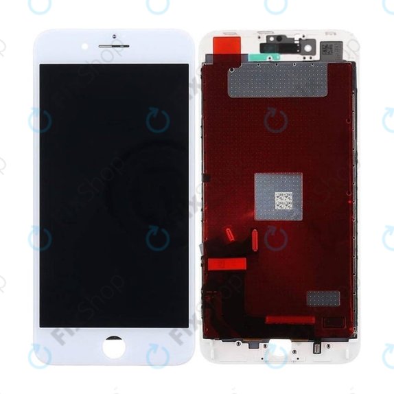 Display In-Cell für iPhone 8 Plus, White, Touchscreen-Glas mit Rahmen, FixPremium