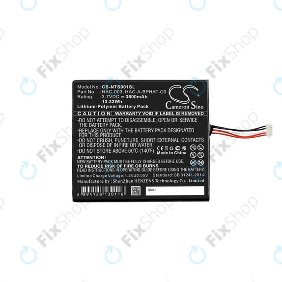 Nintendo Switch - Akku Batterie HAC-003 3600mAh HQ